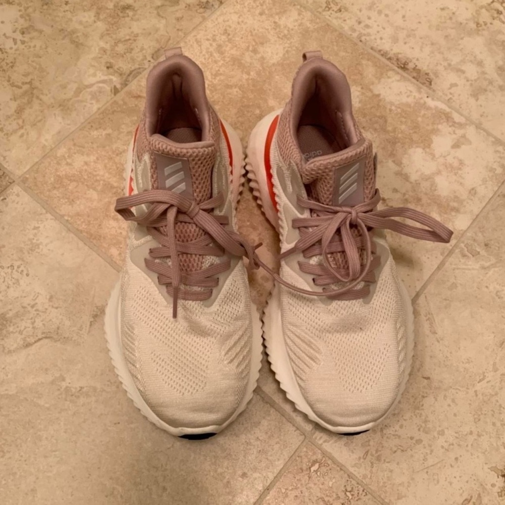 Adidas Light Pink and Cream Athletic Shoes